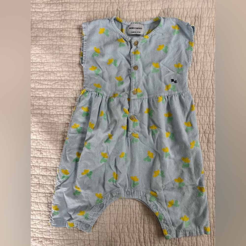 Bobo Choses Baby Sea Flower All Over Overall 491